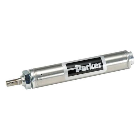 Air Cylinder, 9/16 in Bore, 1 1/2 in Stroke, Round Body Single Acting, Stainless Steel . MPN:0.56NSR01.50