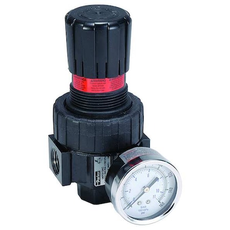Air Regulator, 1/2 In. NPT, 75 cfm, 250 psi MPN:06R318AC