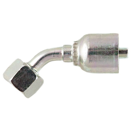 Crimp Fitting, 45 deg., 3/8