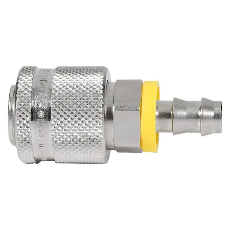 Quick Connect Socket, Industrial Interchange, 3/8 in Hose Barb, Steel, 300 psi MPN:30KATP10SPN