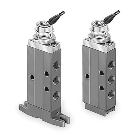 Manual Air Control Valve, 4-Way, 1/8In NPT MPN:410811000