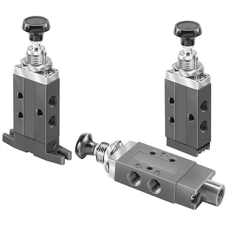 Manual Air Control Valve, 3-Way, 1/8In NPT MPN:414931000
