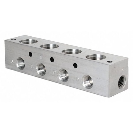 Pipe Manifold Fitting, Aluminum, 1/4 in MPN:4A204