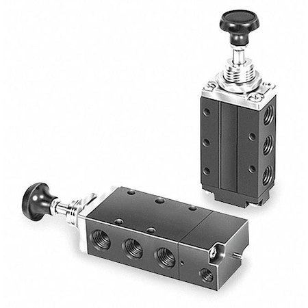Manual Air Control Valve, 4-Way, 1/4In NPT MPN:520411000