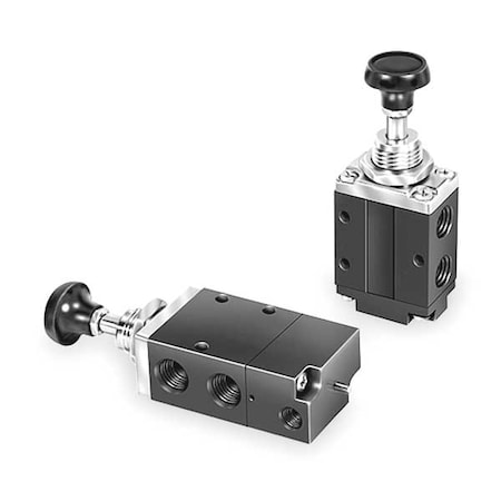Manual Air Control Valve, 3-Way, 1/4In NPT MPN:524411000
