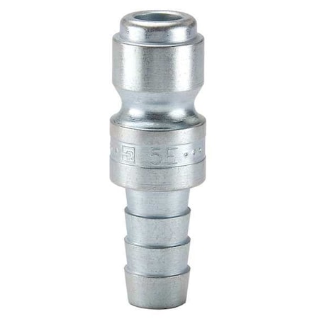 Coupler Plug, Steel, Hose Barb, 50 cfm MPN:5E
