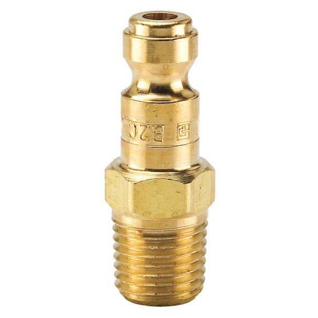 Coupler Plug, Brass, MNPT, 1/4 In. Pipe MPN:B2C
