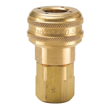 Coupler Body, Brass, 1/2 In. Pipe, 110 cfm MPN:B39F