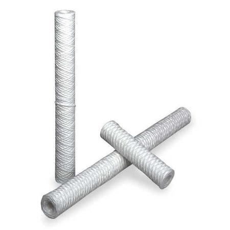 String Wound Filter Cartridge, 15 gpm, 10 Micron, 2-7/16