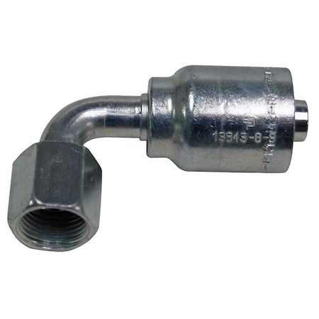 Crimp Fitting, 90 deg., 1/4