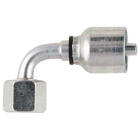 Crimp Fitting, 90 deg., 1/4