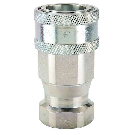 Hydraulic Quick Connect Hose Coupling, Steel Body, Sleeve Lock, 3/8