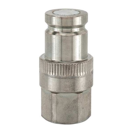 Hydraulic Quick Connect Hose Coupling, Steel Body, Push-to-Connect Lock, 1