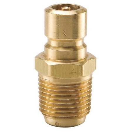 Hydraulic Quick Connect Hose Coupling, Brass Body, Sleeve Lock, 1/4