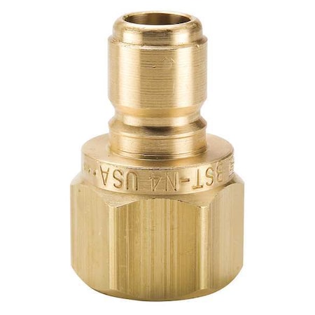 Hydraulic Quick Connect Hose Coupling, Brass Body, Sleeve Lock, 1/2