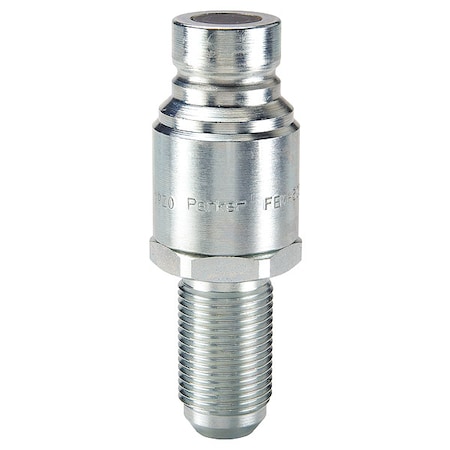 Hydraulic Quick Connect Hose Coupling, Steel Body, Push-to-Connect Lock, 3/4