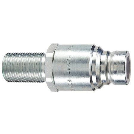 Hydraulic Quick Connect Hose Coupling, Steel Body, Push-to-Connect Lock, 9/16