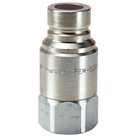 Hydraulic Quick Connect Hose Coupling, Steel Body, Push-to-Connect Lock, 1-1/16