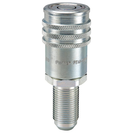 Hydraulic Quick Connect Hose Coupling, Steel Body, Push-to-Connect Lock, 1-5/16