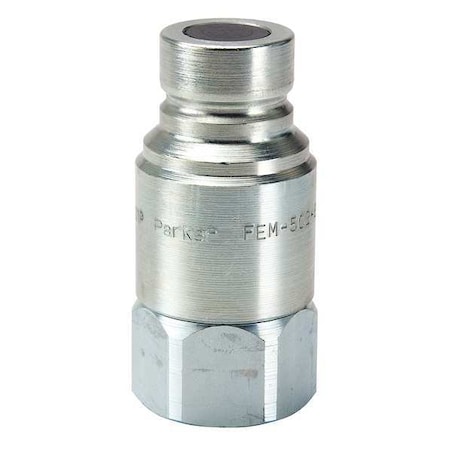 Hydraulic Quick Connect Hose Coupling, Steel Body, Push-to-Connect Lock, 1-1/16