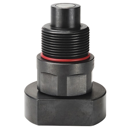Hydraulic Quick Connect Hose Coupling, Steel Body, Thread-to-Connect Lock, 9/16