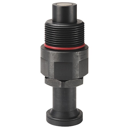 Hydraulic Quick Connect Hose Coupling, Steel Body, Thread-to-Connect Lock, 9/16