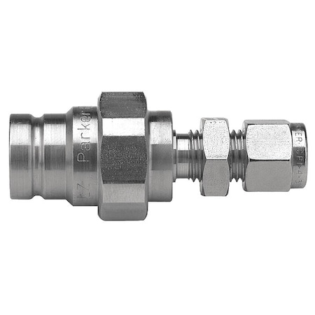 Hydraulic Quick Connect Hose Coupling, 316 Stainless Steel Body, Push-to-Connect Lock, FS Series MPN:FS-252-4BZ