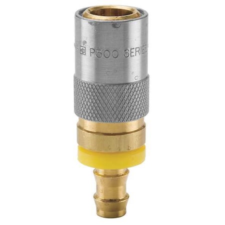 Hydraulic Quick Connect Hose Coupling, Brass Body, Sleeve Lock, MoldMate Series MPN:PC206AV-BP