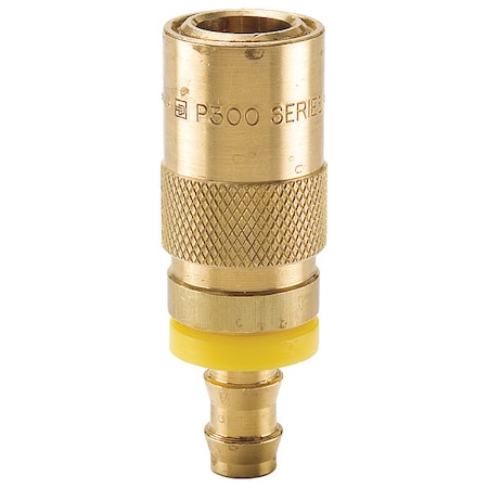 Hydraulic Quick Connect Hose Coupling, Brass Body, Sleeve Lock, 9/16