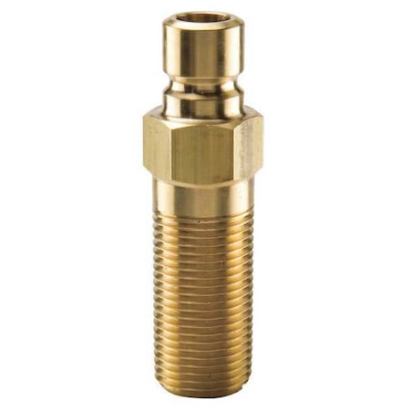 Hydraulic Quick Connect Hose Coupling, Brass Body, Sleeve Lock, 1/8