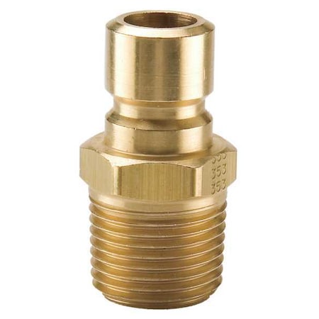 Hydraulic Quick Connect Hose Coupling, Brass Body, Sleeve Lock, 1/4