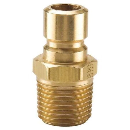 Hydraulic Quick Connect Hose Coupling, Brass Body, Sleeve Lock, 1/4