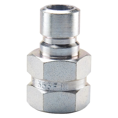 Hydraulic Quick Connect Hose Coupling, Brass Body, Push-to-Connect Lock, 1/2