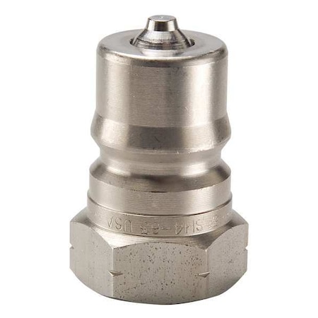 Hydraulic Quick Connect Hose Coupling, 303 Stainless Steel Body, Ball Lock, 1-5/16