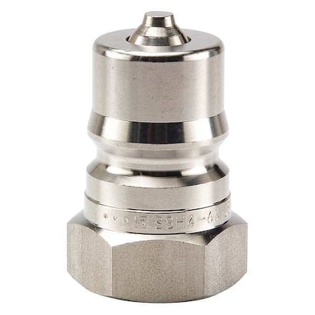 Hydraulic Quick Connect Hose Coupling, 316 Stainless Steel Body, Sleeve Lock, 1/8