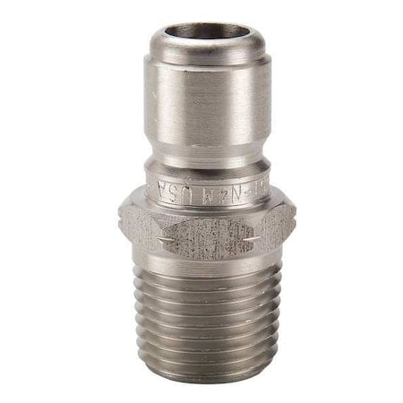Hydraulic Quick Connect Hose Coupling, 303 Stainless Steel Body, Ball Lock, 1/8