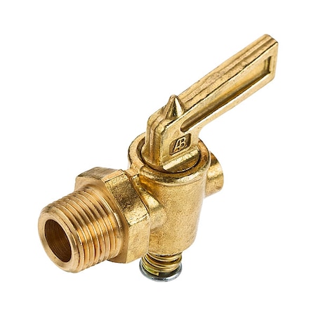 Drain Cock Shutoff Valve, 1/4 In MPN:DC601-4