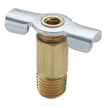 Brass Drain Cock Ball Valve Inline 1/8