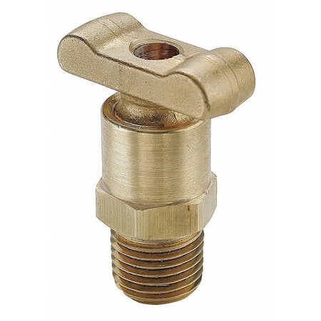 Brass Drain Cock Ball Valve Inline 1/8
