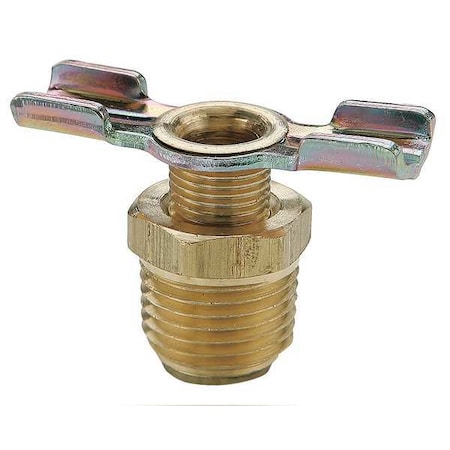 Brass Drain Cock Ball Valve Inline 1/8