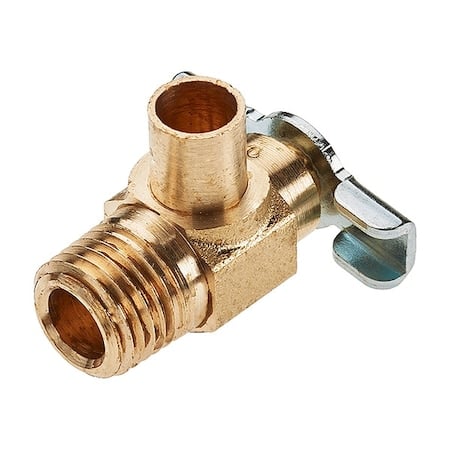 Bib Drain Ball Valve, Brass, 1/4 In MPN:DC607-4