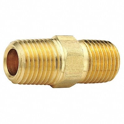 Hex Nipple Brass 3/8 in Pipe Size MNPT MPN:L216P-6