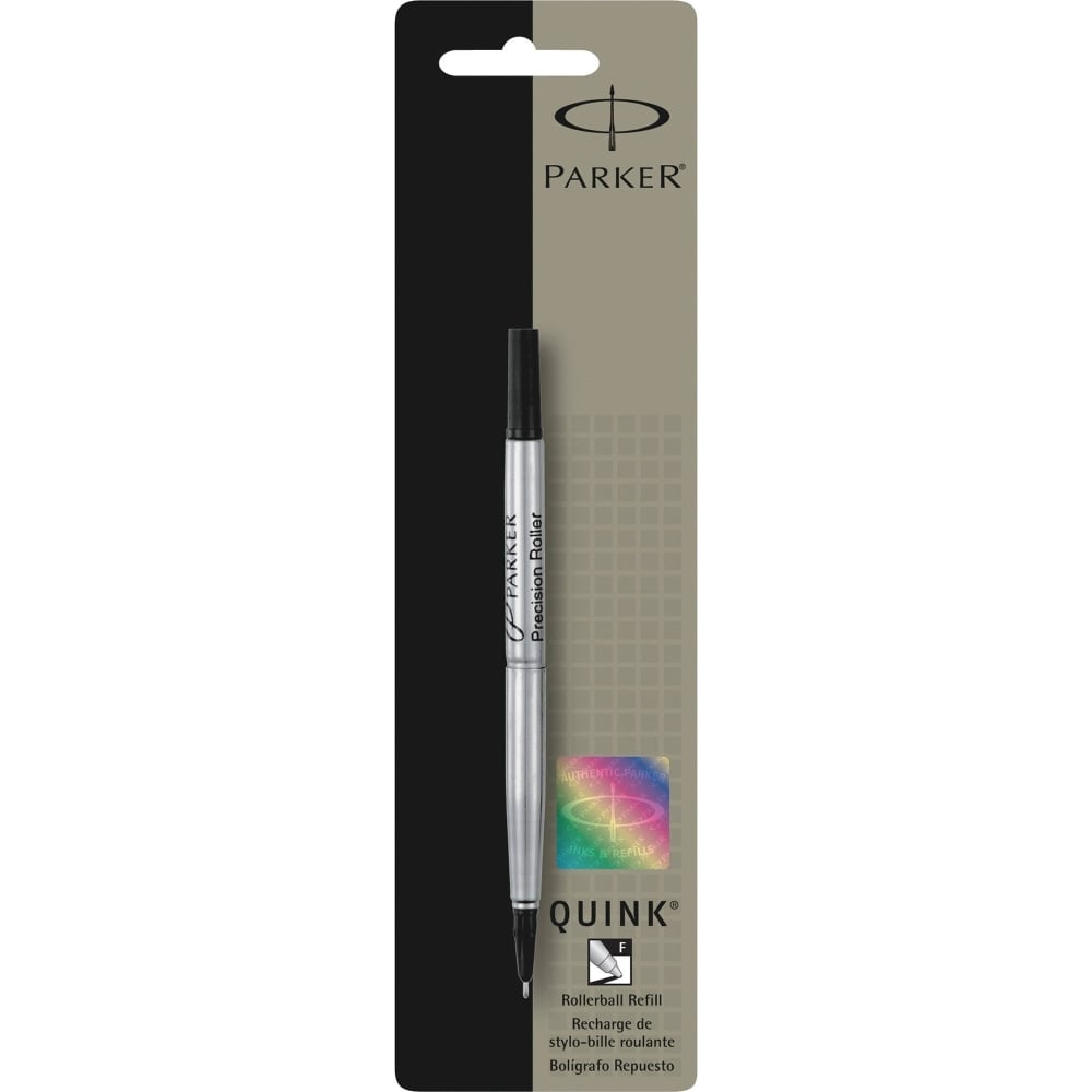 Parker Rollerball Pen Refill, Medium Point, 0.7 mm, Black, 3021331 MPN:3021331