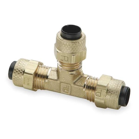 Tee, Brass, Comp1/4