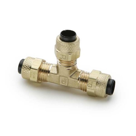 Tee, Brass, Comp3/8