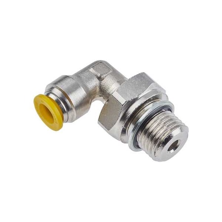 Metric Metal Push-to-Connect Fitting, Brass, Silver MPN:169PLP-10M-8G