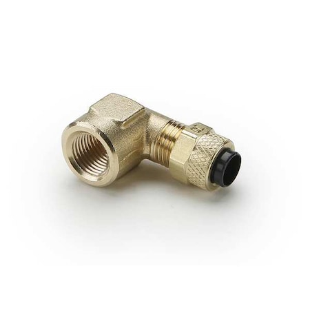 Elbow, Brass, Comp. 1/4 in, FNPT 3/8 in MPN:170P-4-4