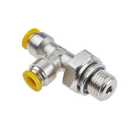 Metric Metal Push-to-Connect Fitting, Brass, Silver MPN:171PLP-8M-4G