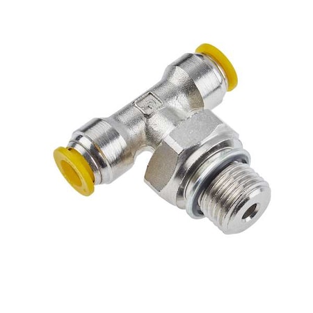 Metric Metal Push-to-Connect Fitting, Brass, Silver MPN:172PLP-12M-8G