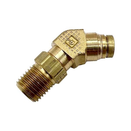 Brass DOT Push-to-Connect Fitting, Brass, Silver MPN:179PTC-10-8